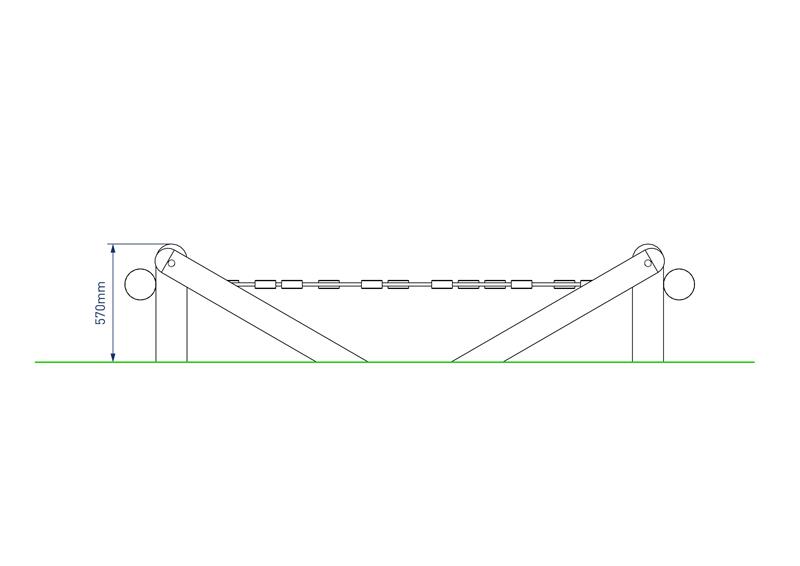 Technical render of a Rickety Balance Bridge Crossing